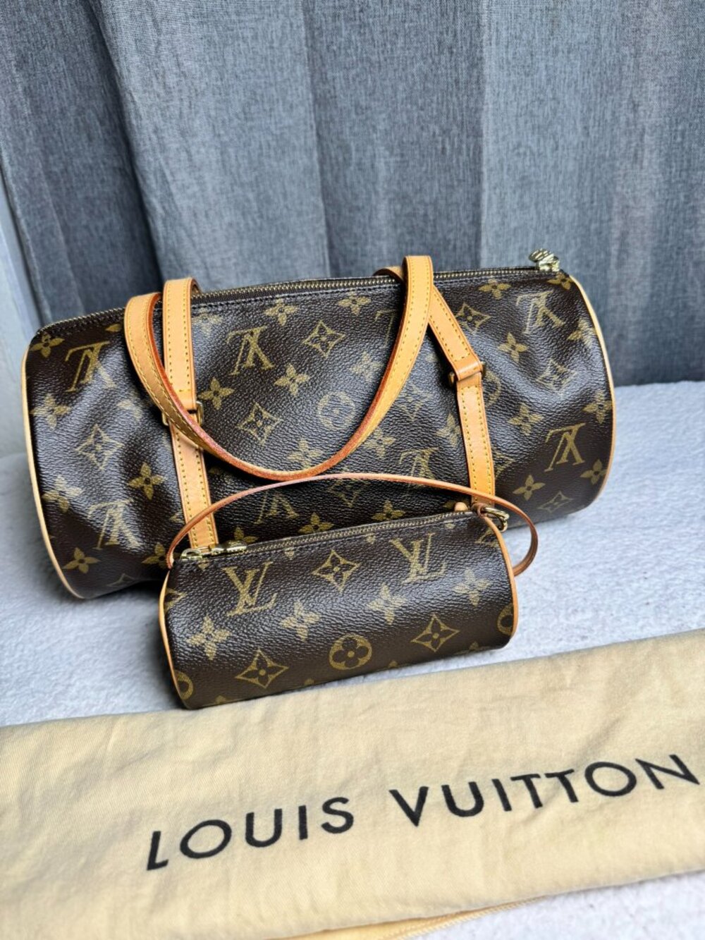 LOUIS VUITTON Authentic Papillon 30 in Monogram canvas For Mommy and daughter